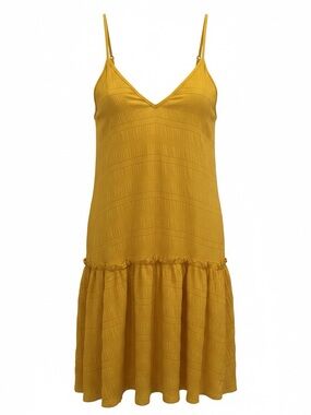 SHEIN Yellow Spaghetti Strap Midi Dress